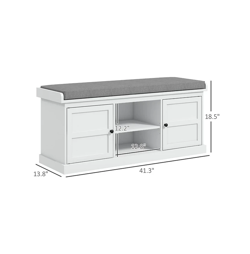 Slickblue Entryway Shoe Rack with Seat and Hidden Drawer