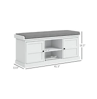 Slickblue Entryway Shoe Rack with Seat and Hidden Drawer