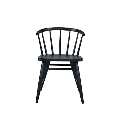 Jofran Fitz Traditional Solid Wood Curved Back Spindle Dining Chair (Set of 2