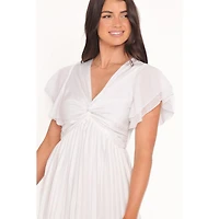 Petal and Pup Women's Nova Flutter Sleeve Midi Dress