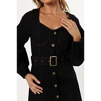 Petal and Pup Women's Mateo Long Sleeve Denim Dress