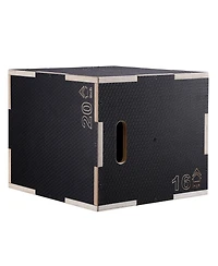 Sugfit 3-in-1 Plyo Jump Box 20/18/16" Wooden Agility Training Box