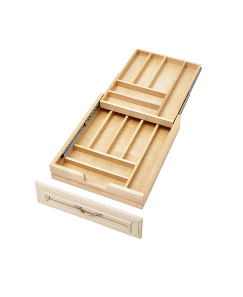 Rev-a-Shelf 18'' Tiered Cutlery Drawer Organizer w/ Soft-Close, 4WTCD-21HSC-1