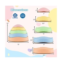 Hongge 5 Piece Kids Stepping Stones Set with Storage Bag