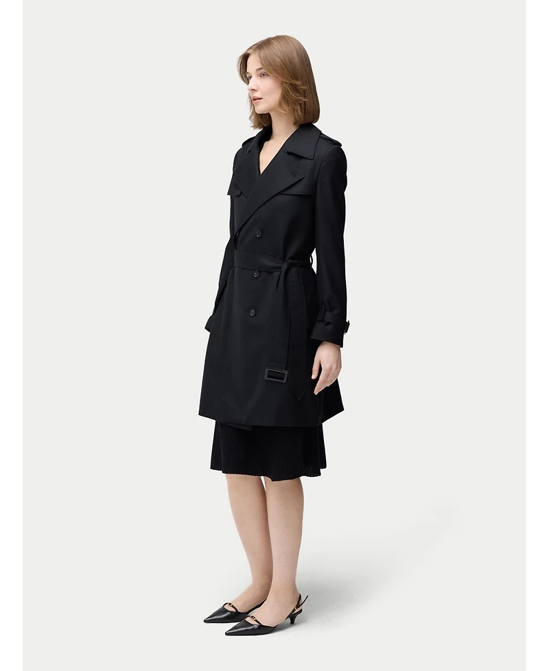 Gobi Cashmere Women's Double Breasted Trench Coat