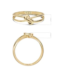 Devata Love Knot Statement Ring in 14K Gold, Size 6, approx. 1.7 grams.