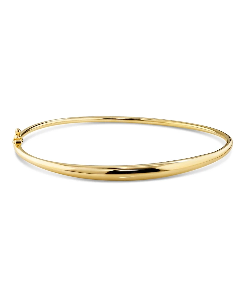 Devata Dome Bangle Bracelet in 14K Gold, Fits Small to Medium Wrist, approx. 4.4 grams