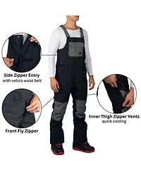 Alpine Swiss Men's Snow Bib 10K Waterproof Ski Overalls Insulated Snowboard Pants