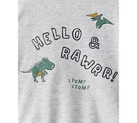 Carter's Baby Boys' Dinosaur Print Crewneck Bodysuit and Pants, 2-Piece Set
