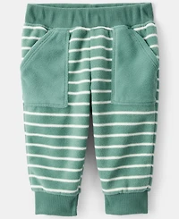 Carter's Baby Boys' Striped Print Hooded Zip-Up Jacket, Bodysuit and Pants, 3-Piece Set