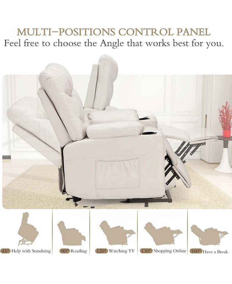 Aecojoy Multi-Function Power Lift Recliner for Elderly