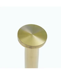 Streamdale Furniture Streamdale 40" Round Glass Dining Table with Metal Legs