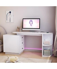 Streamdale Furniture Streamdale Modern Expandable Home Office Desk with Storage & Hutch