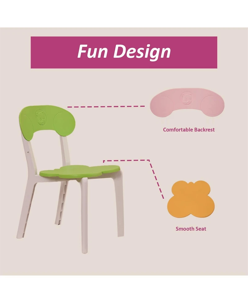 Streamdale Furniture 3-Piece Kids Table & Chair Set | Reading, Preschool
