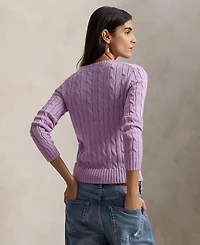 Polo Ralph Lauren Women's Cable-Knit Cotton Crewneck Sweater