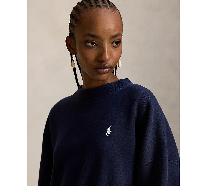 Polo Ralph Lauren Women's Oversized Back-Logo Crewneck Top