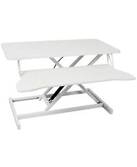 Streamdale FurnitureAdjustable Standing Laptop Desk w/ Keyboard Tray, White