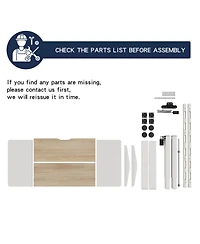 Streamdale Furniture Electric Standing Desk 55" Height Adjustable Computer Table