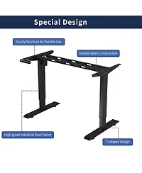 Streamdale Furniture Streamdale Electric Standing Desk Height Adjustable 55" Computer Table
