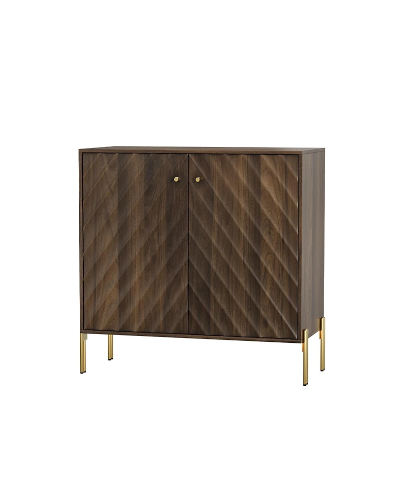 sumyeg Mid-Century Modern Walnut Storage Cabinet