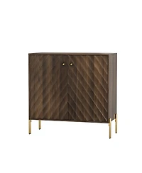 sumyeg Mid-Century Modern Walnut Storage Cabinet