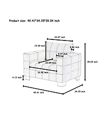 Streamdale Furniture Plush Polyester Sofa: Soft, Spring Seat