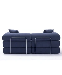 Streamdale Furniture Modular Couch Sofa Bed for Apartment, Convertible Sofa Bed, Blue