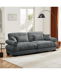 Streamdale Furniture Modern Two-Seater Velvet Sofa with Pillows
