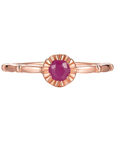 Macy's Ruby Ring (2/5 ct. t.w.) in Rose Gold Plated Sterling Silver