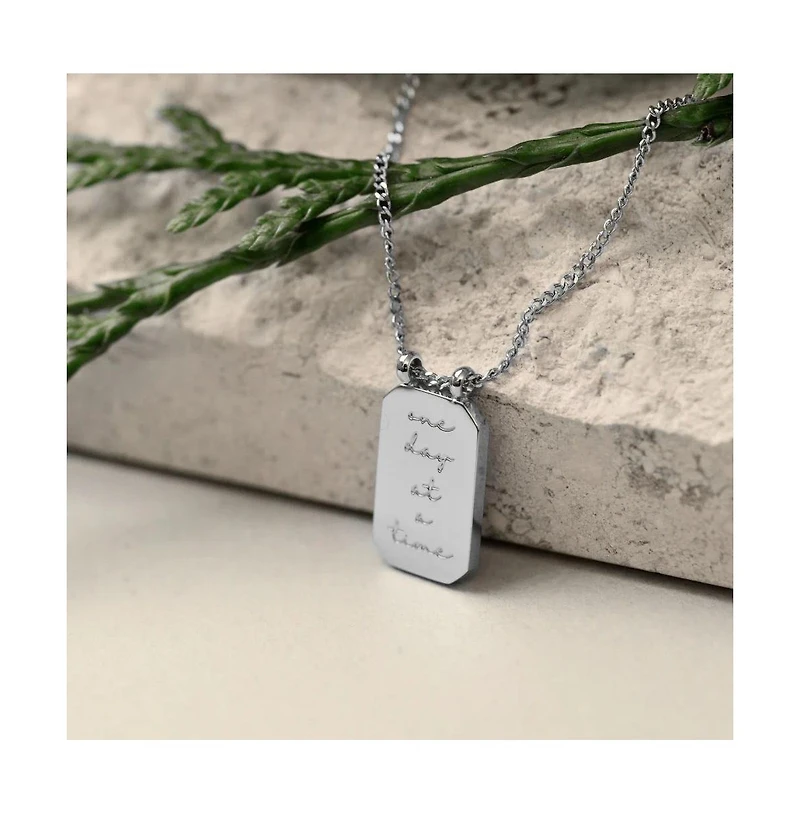 Mantra One Day At A Time Note To Self Silver