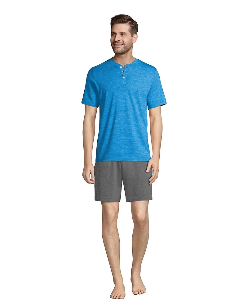 Lands' End Men's Big & Tall Knit Jersey Pajama Shorts