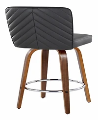 Lumisource Fabric Henry Contemporary Fixed-Height Counter Stool, Set of 2