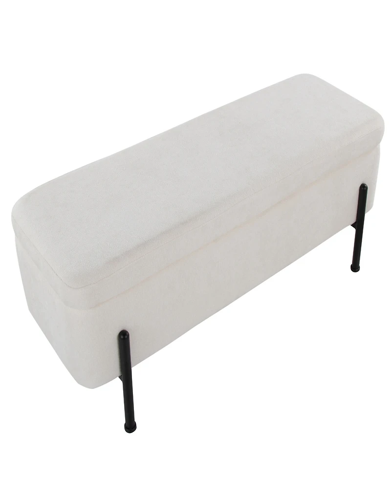 Lumisource 17.25" Fabric Daniella Contemporary Storage Bench