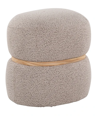 Lumisource 13.5" Fabric Cinch Contemporary Pouf Ottoman