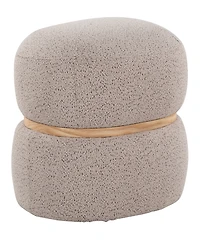 Lumisource 13.5" Fabric Cinch Contemporary Pouf Ottoman