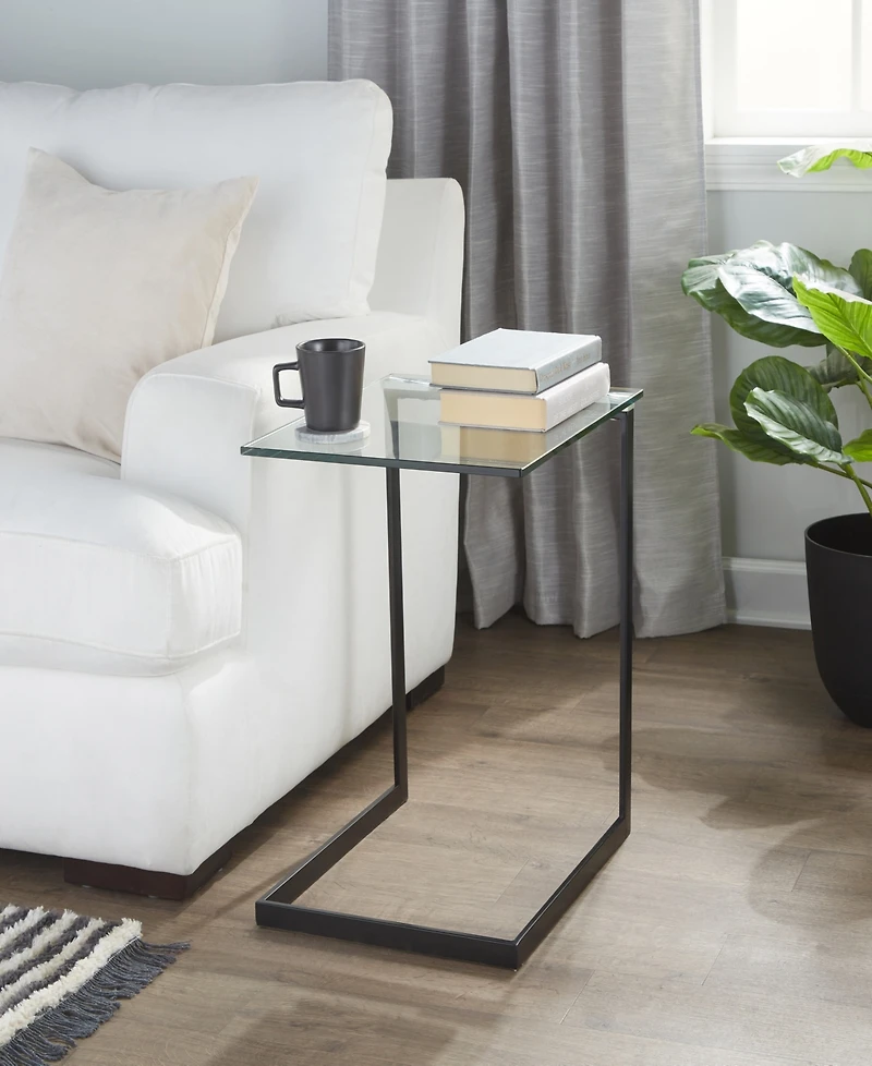 Lumisource 22.5" Glass Zenn Contemporary End Table
