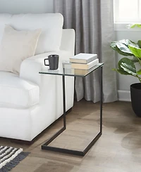 Lumisource 22.5" Glass Zenn Contemporary End Table