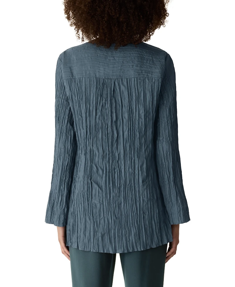 Eileen Fisher Women's Round Neck Long Shirt, Regular And Petites