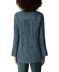 Eileen Fisher Women's Round Neck Long Shirt, Regular And Petites