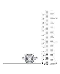 Macy's Diamond Cushion Top Engagement Ring (3/4 ct. t.w.) in 14k White Gold