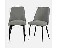 Jofran 2 Pc Solid Wood Curved Back Spindle Dining Chair Set