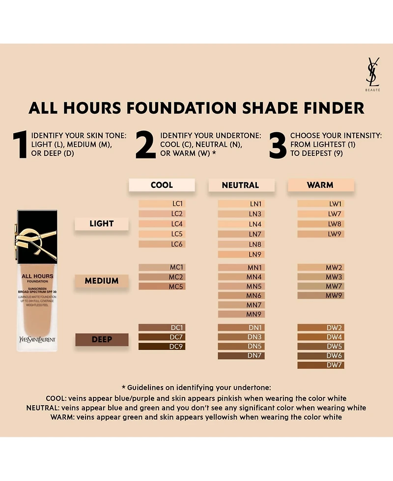 Yves Saint Laurent All Hours Luminous Matte Foundation Spf 30