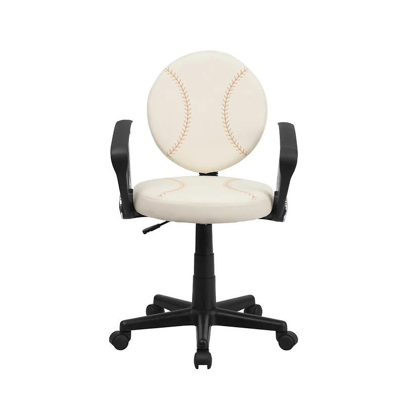 Emma+Oliver Sports Swivel Task Office Chair with Arms