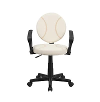 Emma+Oliver Sports Swivel Task Office Chair with Arms