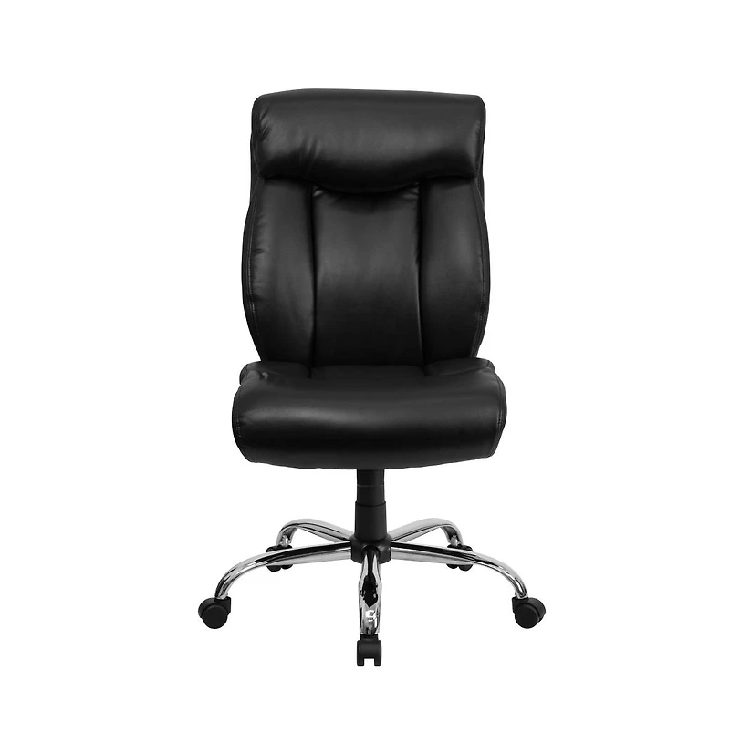 Emma+Oliver 400 lb. Big & Tall High Back Full Headrest Ergonomic Office Chair w/ Chrome Base