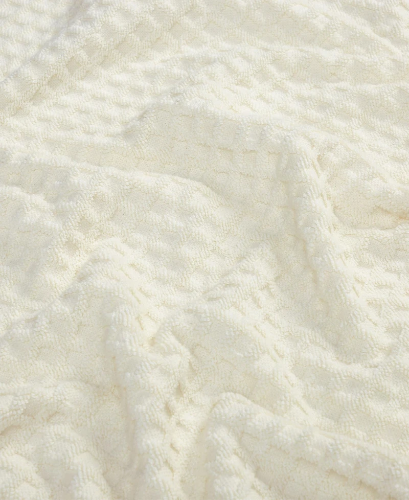 Linery & Co. Quick-Drying Cotton Diamond Waffle Textured 2-Piece Bath Sheet Set