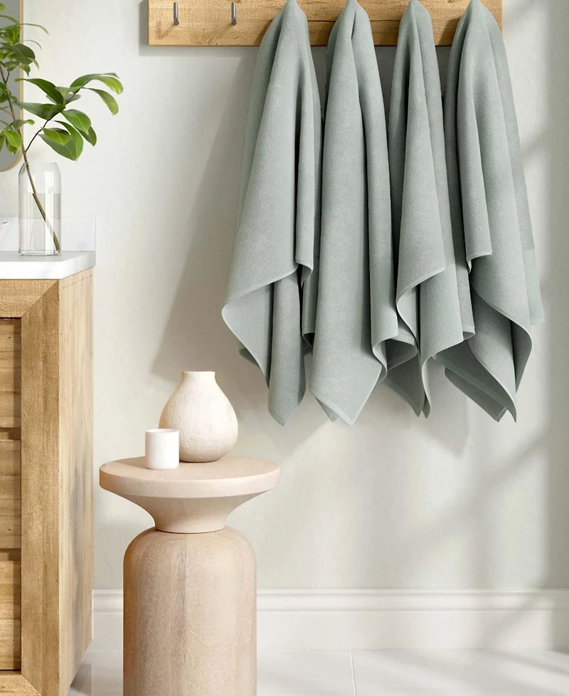 Linery & Co Cotton and Linen-Texture Border 6 Piece Towel Set