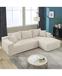 Boyel Living Modular Sectional Sofa Couches L-Shape Couch 3 Seat Memory Foam Couches, Cloud with Right Chaise.