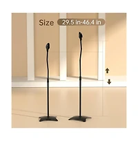 Artudatech 2-Pack Universal Speaker Stands with Adjustable Height & Stabilized Base for Surround Sound
