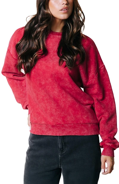 Colourful Rebel Women's Braid Acid Wash Dropped Shoulder Sweaters